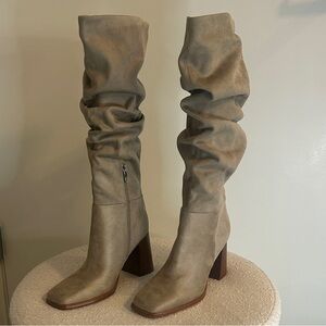 Nine West Knee High Boots - Light Natural
